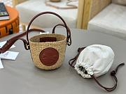 Colestore Chloe Mini Horse Medal Basket Bag In Natural Fibres Sopia Brown 14x12.5x14cm - 3