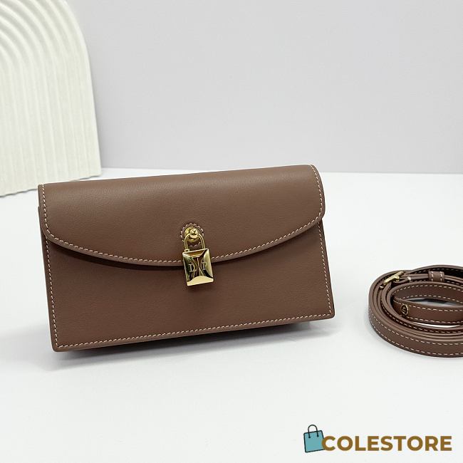 Colestore Loro Piana Extra Pochette Calfskin Brown 18x10x2.5cm - 1