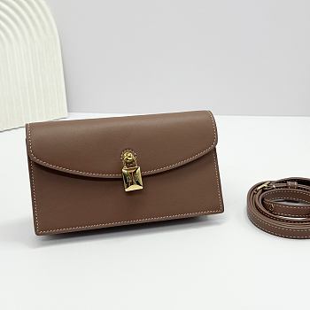 Colestore Loro Piana Extra Pochette Calfskin Brown 18x10x2.5cm