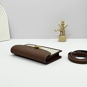 Colestore Loro Piana Extra Pochette Brown/Ivory 18x10x2.5cm - 6