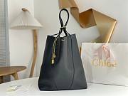 Colestore Chloe Spin Tote Bag In Grained Leather in Black 35x39x16 cm - 1