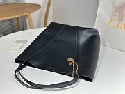 Colestore Chloe Spin Tote Bag In Grained Leather in Black 35x39x16 cm - 5
