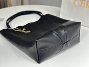 Colestore Chloe Spin Tote Bag In Grained Leather in Black 35x39x16 cm - 3