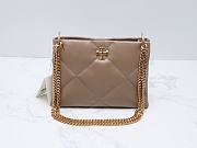 Colestore Tory Burch Small Kira Diamond Quilt Shoulder Bag in Vanilla 26.5x7.5x19cm - 3