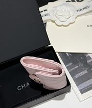 Colestore Chanel Classic Card Holder Grained Shiny Calfskin & Gold Light Pink 7.5x11.2cm - 5