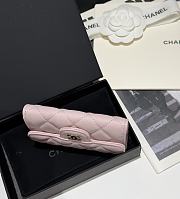 Colestore Chanel Classic Card Holder Grained Shiny Calfskin & Gold Light Pink 7.5x11.2cm - 2