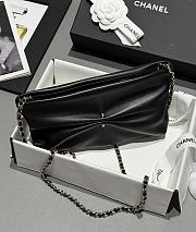Colestore Chanel Clutch with Chain Metallic Lambskin, Imitation Pearl & Gold-Tone Metal Black 14X24x5cm - 5