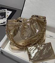 Colestore Chanel 22 Mini Handbag Metallic Calfskin & Gold Metal Light Gold 20 x 19 x 6cm - 2