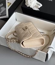 Colestore Chanel 25S Cross Handle Kelly Chain Bag Beige 18x10x4.5cm - 4