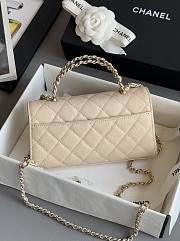 Colestore Chanel 25S Cross Handle Kelly Chain Bag Beige 18x10x4.5cm - 5