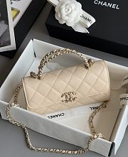 Colestore Chanel 25S Cross Handle Kelly Chain Bag Beige 18x10x4.5cm - 3