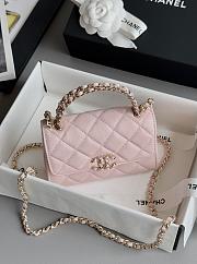 Colestore Chanel 25S Cross Handle Kelly Chain Bag Pink 11.5x14.5x5.5cm - 2