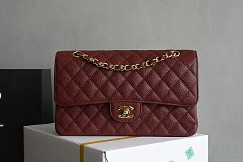 Colestore Chanel CF25 Classic Flap bag Red Gold Hardware 25x15.5x6cm