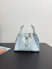 Colestore Chanel 25 Small Handbag Grained Calfskin & Gold-Tone Metal Blue 30x26x14cm - 1