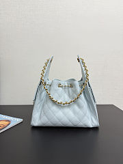 Colestore Chanel 25 Small Handbag Grained Calfskin & Gold-Tone Metal Blue 30x26x14cm - 5