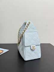 Colestore Chanel 25 Small Handbag Grained Calfskin & Gold-Tone Metal Blue 30x26x14cm - 4
