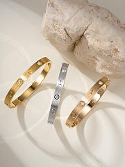 Colestore Cartier Love Bracelet 4 Diamonds Gold/Sliver/Rose Gold - 1