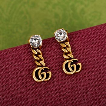 Colestore Gucci Crystal-Embellished Double G Earrings
