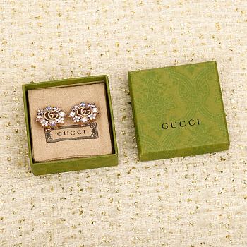Colestore Gucci GG Crystal Flowers Earrings