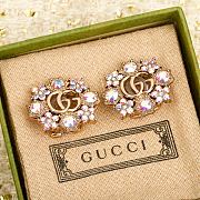 Colestore Gucci GG Crystal Flowers Earrings - 2