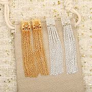 Colestore Loewe Rhombus Tassel Earrings Gold/Sliver - 2