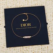 Colestore Dior D-Dice Necklace Gold-Finish Metal with Pale Pink Lacquer and White Resin Pearls - 1