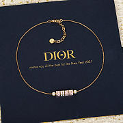 Colestore Dior D-Dice Necklace Gold-Finish Metal with Pale Pink Lacquer and White Resin Pearls - 5