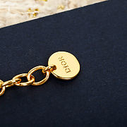 Colestore Dior D-Dice Necklace Gold-Finish Metal with Pale Pink Lacquer and White Resin Pearls - 3
