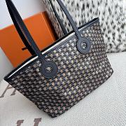 Colestore Moynat Black Monogram Coated Canvas Ruban Tote  - 5