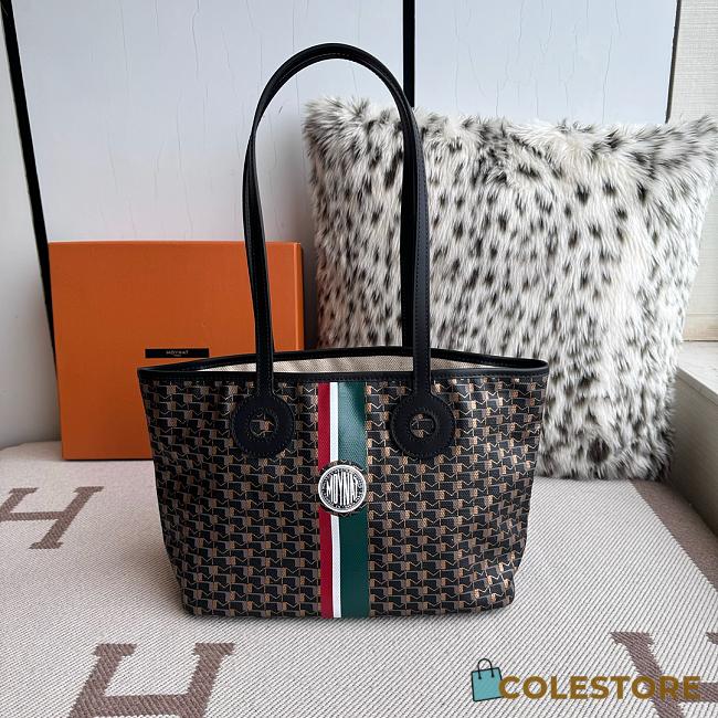 Colestore Moynat Brown Monogram Coated Canvas Ruban Tote  - 1