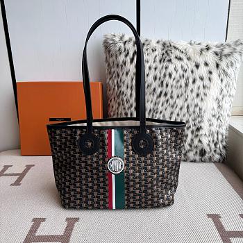 Colestore Moynat Brown Monogram Coated Canvas Ruban Tote 