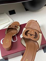 Colestore Gucci Women's Interlocking G Slide Sandal Brown  - 3
