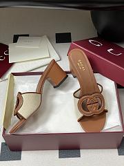 Colestore Gucci Women's Interlocking G Slide Sandal Brown  - 4