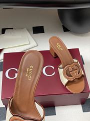 Colestore Gucci Women's Interlocking G Slide Sandal Brown  - 6