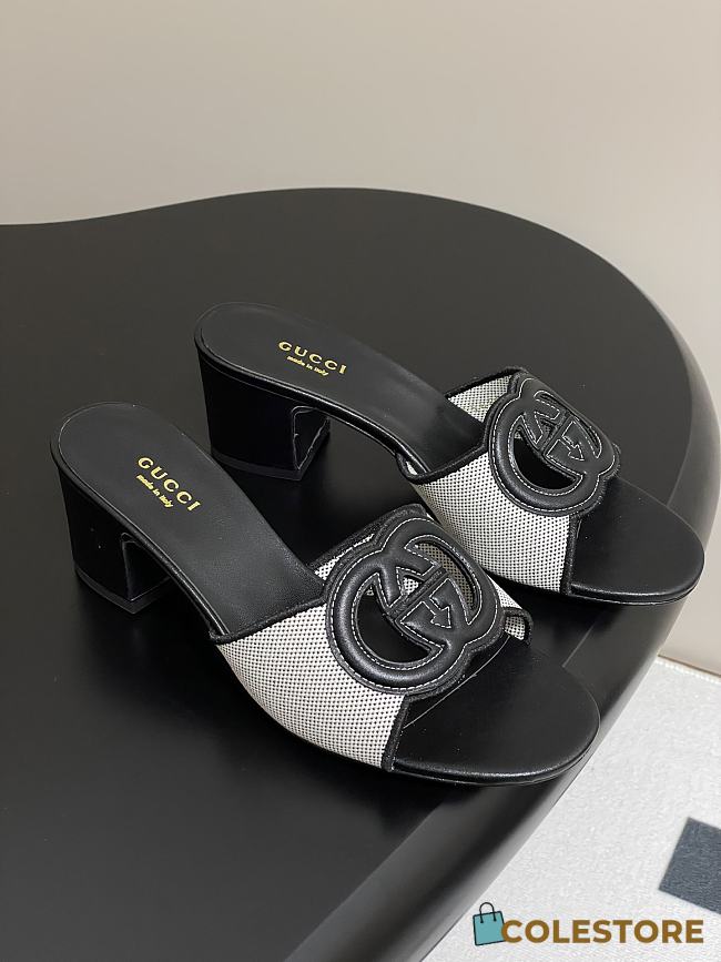 Colestore Gucci Women's Interlocking G Slide Sandal Black - 1