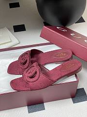 Colestore Gucci Women's Interlocking G Slide Sandal Rosso Ancora - 5