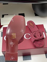 Colestore Gucci Women's Interlocking G Slide Sandal Rosso Ancora - 4