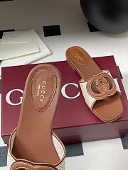 Colestore Gucci Women's Interlocking G Slide Sandal Brown Leather - 3