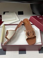 Colestore Gucci Women's Interlocking G Slide Sandal Brown Leather - 2