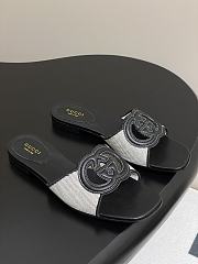 Colestore Gucci Women's Interlocking G Slide Sandal Black Leather - 1