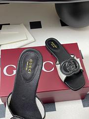 Colestore Gucci Women's Interlocking G Slide Sandal Black Leather - 6