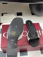 Colestore Gucci Women's Interlocking G Slide Sandal Black Leather - 5
