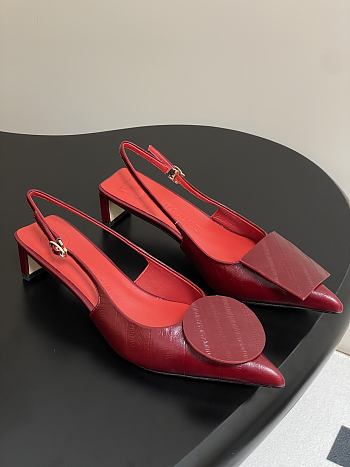 Colestore Jaccquemus Les Slingbacks Duelo Basses Leather Pumps Red
