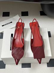 Colestore Jaccquemus Les Slingbacks Duelo Basses Leather Pumps Red - 4