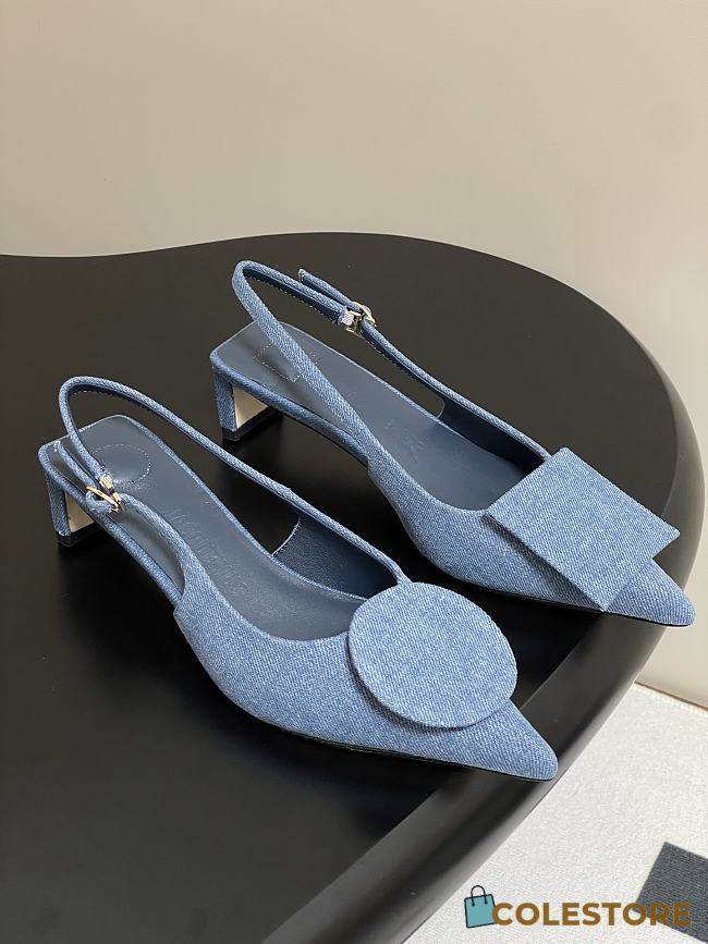 Colestore Jaccquemus Les Slingbacks Duelo Basses Leather Pumps Blue denim - 1