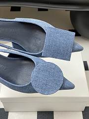 Colestore Jaccquemus Les Slingbacks Duelo Basses Leather Pumps Blue denim - 6