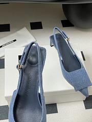 Colestore Jaccquemus Les Slingbacks Duelo Basses Leather Pumps Blue denim - 5