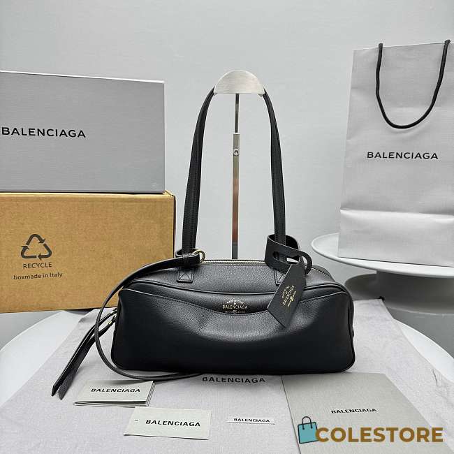 Colestore Balenciaga Carrie Bowling Bag Small in Black 34x12x12cm - 1