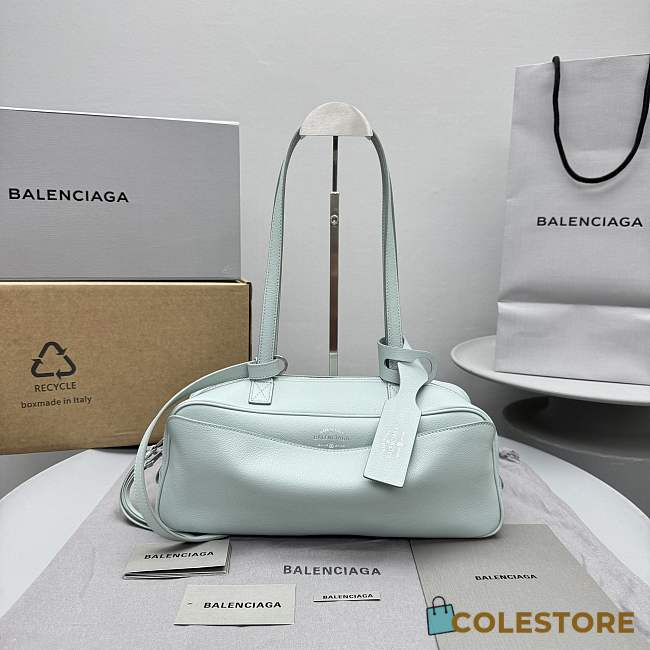 Colestore Balenciaga Carrie Bowling Bag Small in Mineral Green 34x12x12cm - 1