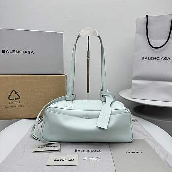Colestore Balenciaga Carrie Bowling Bag Small in Mineral Green 34x12x12cm